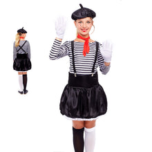 Cargar imagen en el visor de la galería, Disfraz Mimo Niña y Adultos | Disfraces Carnaval Profesiones Fiesta Cumpleaños