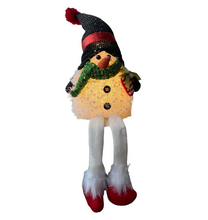 Cargar imagen en el visor de la galería, Muñeco Elfo Sentado de Navidad con luz LED Ilumina Cuerpo, Figura Enano de Elfo de Navideño Para Decoración de Navadad 15x9x45cm