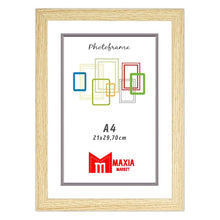 Cargar imagen en el visor de la galería, Maxia Market Marco Foto Color Haya Hecho Madera, Ancho de Bastidor 2 cm con Acabado Elegante