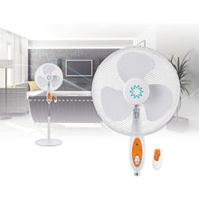 Cargar imagen en el visor de la galería, Ventilador de Pie Con Mando, Silencioso Redondo Oscilante, 4 Velocidades, Altura Regulable, Potencia