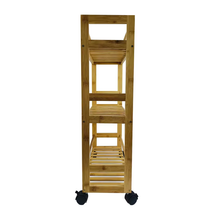 Cargar imagen en el visor de la galería, Estanteria de almacenamiento de cocina y baño de bambú de Bambú, Estantes de baño y Cocina diseño moderno, Mueble de Baño y Cocina