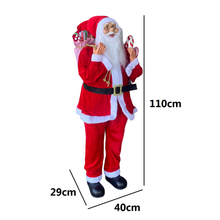 Cargar imagen en el visor de la galería, Figura Papa Noel Santa Clau de Pie con Regalo a la Mano Para Decoración de Navidad