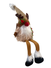 Cargar imagen en el visor de la galería, Muñeco Elfo Sentado de Navidad con luz LED Ilumina Cuerpo, Figura Enano de Elfo de Navideño Para Decoración de Navadad 15x9x45cm