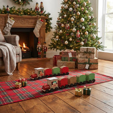 Cargar imagen en el visor de la galería, Tren de Madera Navideño con Jengibre - Decoración Navideña para Mesa, Chimenea y Regalo Infantil, Adorno de Navidad Original (Pack de 2 / Unidad)