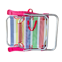 Cargar imagen en el visor de la galería, Silla Tumbona plegable de playa 5 Posiciónes con estructura de aluminio y tejido textilen, transpirable y fresco