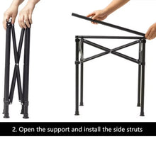 Cargar imagen en el visor de la galería, Mesa de Camping Plegable Portatil Ligera Facil Montaje para acampar al aire libre 50x50x52 cm