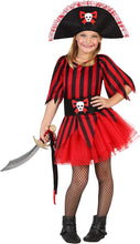 Cargar imagen en el visor de la galería, Disfraz Pirata, Capitán de Pirata Niña Infantil para Carnaval Teatro vestido pirata marinera