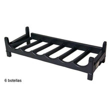 Cargar imagen en el visor de la galería, Botellero Negro Apilable de Plástico (60 cm x 25 cm x 13,5 cm) - 1 pieza