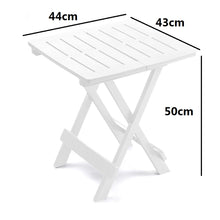 Cargar imagen en el visor de la galería, Mesa de jardín plegable Mesa auxiliar de plástico 45x43x50cm blanco o negro