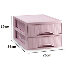 Cargar imagen en el visor de la galería, Cajonera de Sobremesa Imitación Rattan A4 con en Plástico Duro. Ideal para Organizar la Oficina