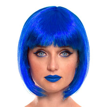 Cargar imagen en el visor de la galería, Peluca Corte Bob Flequillo Rubia Castaña Accesorios de Disfraces Fiesta Carnaval