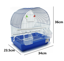 Cargar imagen en el visor de la galería, Jaula para Pájaro Periquito Canarios con Comedero Bebedero Saltado Perchas