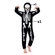 Cargar imagen en el visor de la galería, Disfraz esqueleto niño infantil para halloween carnaval fiesta teatro