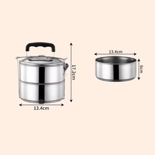 Cargar imagen en el visor de la galería, Fiambrera Redonda Con Tapa Quttin Acero Inoxidable (ø 17 Cm)