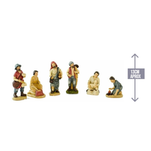Cargar imagen en el visor de la galería, Figura Pastor / pastora Belen 6 piezas 13cm resina Para Decoración de Navidad