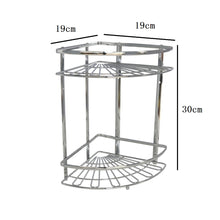 Cargar imagen en el visor de la galería, Estantería de Baño de Hierro Cromado – Almacenaje de Pared para Gel, Champú y Accesorios