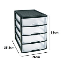 Cargar imagen en el visor de la galería, Cajonera Plastico sobremesa de 2,3,4 cajones blanco , negro