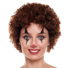 Cargar imagen en el visor de la galería, Peluca de Payaso Rizos Negro o Muticolor (70 g) Para Fiesta de Carnaval Halloween Cumpleaños Teatro