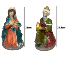 Cargar imagen en el visor de la galería, Nacimiento Belén Grande 11 figuras Portal de Belén Reyes Magos María Jesús y José 28-30cm