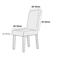Cargar imagen en el visor de la galería, Fundas de asientos elásticas Ajustables con Respaldo Alto para restaurantes, Diseño de cuerda, Fundas sólidas para sillas de Comedor