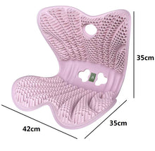 Cargar imagen en el visor de la galería, Cojin Ergonomico Infantil y Juvenil para Silla de Estudio - Corrector de Postura de Espalda y Coxis, Diseño Mariposa Antideslizante, Ideal para Niños y Estudiantes (Gris/Rosa)