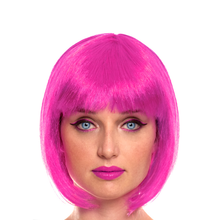 Cargar imagen en el visor de la galería, Peluca Corte Bob Flequillo Rubia Castaña Accesorios de Disfraces Fiesta Carnaval