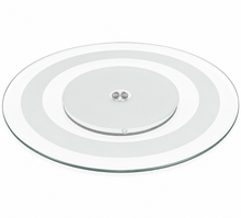Cargar imagen en el visor de la galería, Plato Giratorio de Cristal Templado Ø45 cm | Base Giratoria 360° | Espesor 5 mm | Para Mesa de Comedor, Cocina y Restaurante