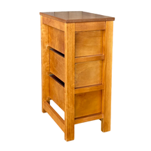 Cargar imagen en el visor de la galería, Mueble Auxiliar Cajonera Ancha de Madera de Pino Natural Color Roble Claro / Meil Para Baño Dormitorio