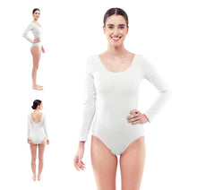 Cargar imagen en el visor de la galería, Maillot Ballet manga larga para mujer, Body o Maillot mujer para Disfraz Bailarina