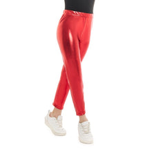 Cargar imagen en el visor de la galería, Leggins Metalizado Infantil de Niños Largo de Brillo Pantalon Elastico Efecto Metalizado Estilo Brillante Unisex Para Disfraz de Carnaval