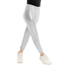 Cargar imagen en el visor de la galería, Leggins Metalizado Infantil de Niños Largo de Brillo Pantalon Elastico Efecto Metalizado Estilo Brillante Unisex Para Disfraz de Carnaval