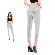 Cargar imagen en el visor de la galería, Leggins Mujer Largo de Brillo Malla Deportiva Pantalon Elastico Efecto Metalizado Estilo Brillante Unisex