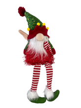 Cargar imagen en el visor de la galería, Muñeco Elfo Sentado de Navidad con luz LED Ilumina Cuerpo, Figura Enano de Elfo de Navideño Para Decoración de Navadad 15x9x45cm