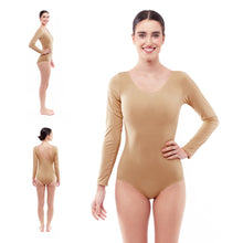 Cargar imagen en el visor de la galería, Maillot Ballet manga larga para mujer, Body o Maillot mujer para Disfraz Bailarina