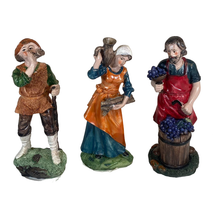 Cargar imagen en el visor de la galería, Set 6 Figuras de Oficios y Pastores para Belén (15 cm) – Escenas de Aldea Tradicional Navideña – Decoración Pesebre Navidad