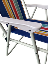 Cargar imagen en el visor de la galería, Silla de playa plegable con reposabrazos de Plástico Estructura Metal Cayo ancho de Exteriores