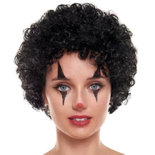 Cargar imagen en el visor de la galería, Peluca de Payaso Rizos Negro o Muticolor (70 g) Para Fiesta de Carnaval Halloween Cumpleaños Teatro