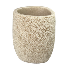 Cargar imagen en el visor de la galería, Tendance - Accesorios de baño de poliresina Vaso Portacepillos de Dientes, Dispensador de jabón, Plato de jabón / jabonera, Escobillero de aseo / Cepillo de inodoro Ovalado Beige natural efecto Esponja del Mar