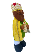 Cargar imagen en el visor de la galería, Conjunto de 3 Figuras Reyes Magos de Tela para Decoración de Navidad y el Día de Reye 13x10x39cm