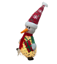 Cargar imagen en el visor de la galería, Muñeco Papa Noel, Reno y Muñeco Nieve (Aleatorio) de Navidad con luz LED Ilumina Cuerpo, Figura Jarh de Navideño Para Decoración de Navadad 14x11x31 cm