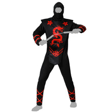 Cargar imagen en el visor de la galería, Disfraz Ninja Hombre Adulto Negro para Carnaval Fiesta Teatro