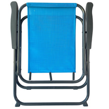 Cargar imagen en el visor de la galería, Silla de playa plegable con reposabrazos de acero Cayo ancho de exteriores