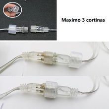 Cargar imagen en el visor de la galería, Cortina de Luces LED de Navidad Cable transparente 8 Funciones interior y exterior