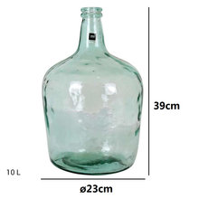 Cargar imagen en el visor de la galería, Jarrón Florero Cristal en Vidrio verde reciclado Para Decoracion Hogar