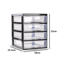 Cargar imagen en el visor de la galería, Cajonera Plastico Sobremesa disponibles en 2, 3 y 4 cajones para escritorio y oficina almacenamiento de sobremesa Color Blanco Negro
