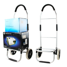 Cargar imagen en el visor de la galería, Carro de Compra de 2 Ruedas Grande de ø21 cm con marco de aluminio Ligero plegable portátil 43x36x103 cm