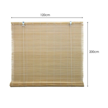 Cargar imagen en el visor de la galería, Estor Enrollable de Bambú Natural para Interiores, Persiana Cortina de Bambú Protección Solar y Privacidad para Ventanas y Puertas, Color Natural