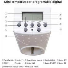 Cargar imagen en el visor de la galería, Temporizador con Enchufe digital de 24 horas 230V 16A Max:1800 w O 3680W …