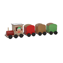 Cargar imagen en el visor de la galería, Tren de Madera Navideño con Jengibre - Decoración Navideña para Mesa, Chimenea y Regalo Infantil, Adorno de Navidad Original (Pack de 2 / Unidad)