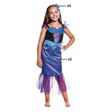 Cargar imagen en el visor de la galería, Disfraz Sirenita Sirena Lila Niña Infantil para Carnaval Fiesta Teatro